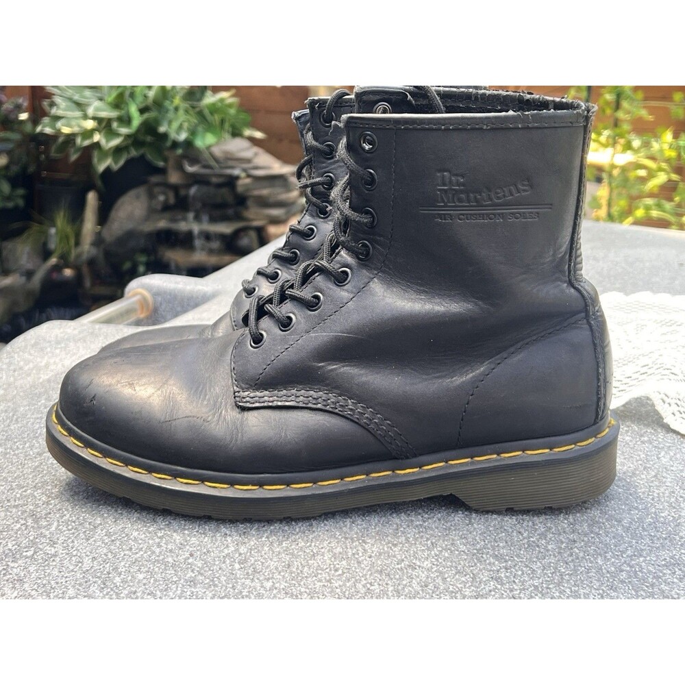 Vintage Dr. Martens 8 Eye Black Leather Combat Boots Men’s 9 Women’s 10 AirWair